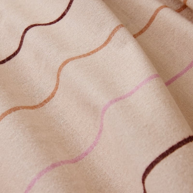 Kintyre Stripe Natural Flannel Sheet Separates 