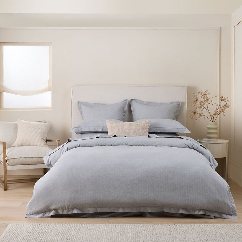 Brushed Cotton Cashmere Black & White Herringbone Quilt Cover Set + Separates 