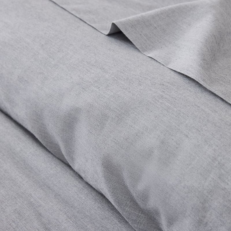 Brushed Cotton Cashmere Black & White Herringbone Quilt Cover Set + Separates 