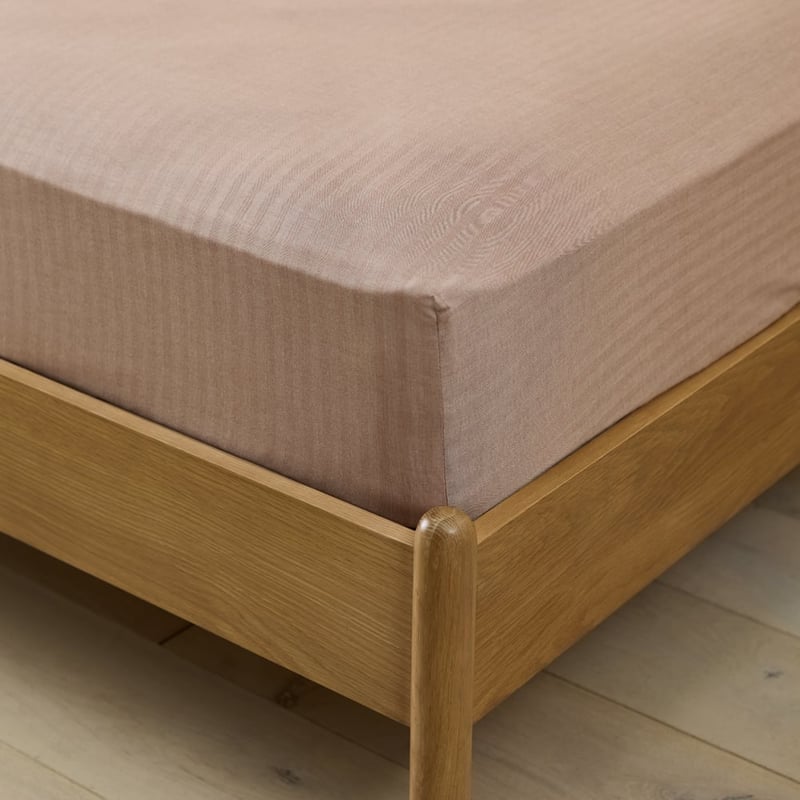 Brushed Cotton Chestnut Cashmere Herringbone Sheet Set