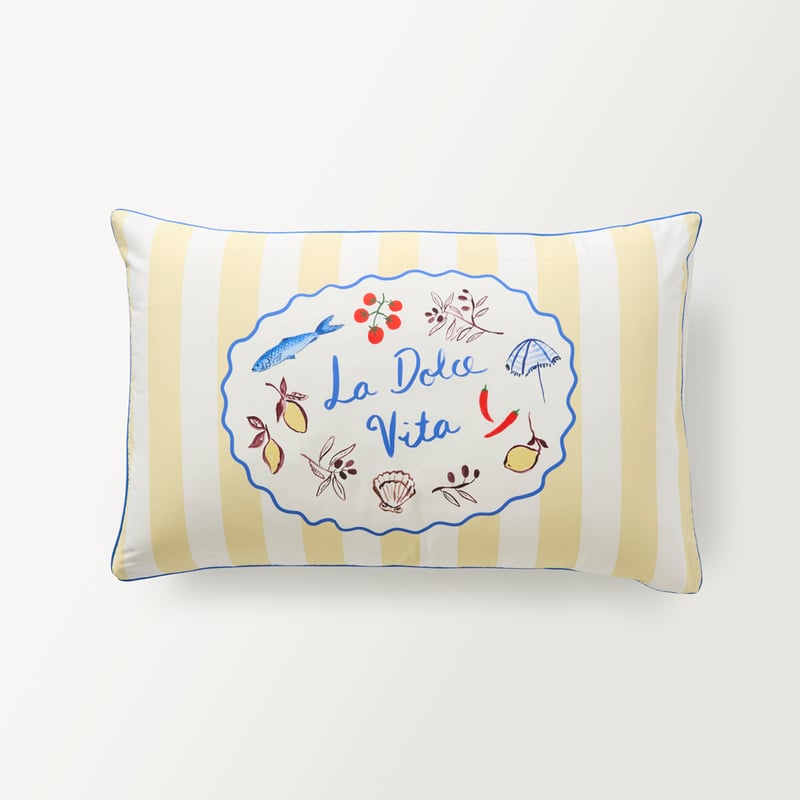 La Dolce Vita Citrus Text Pillowcase