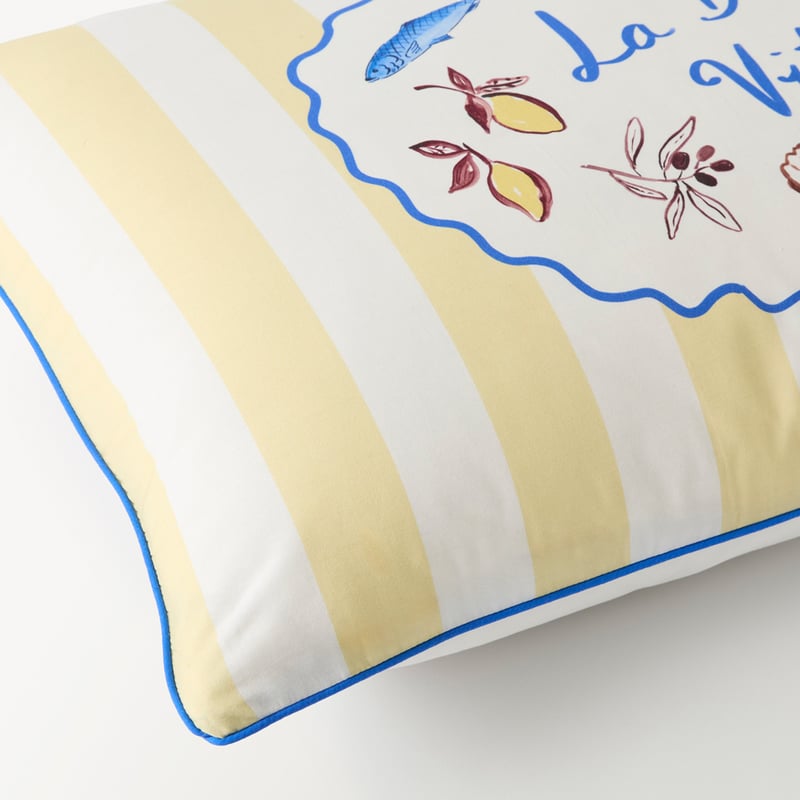 La Dolce Vita Citrus Text Pillowcase
