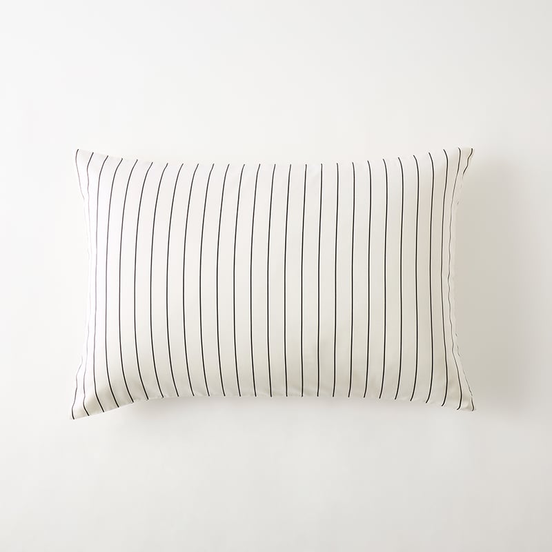 350TC Bamboo Cotton Coconut & Onyx Stripe Quilt Cover Set + Separates