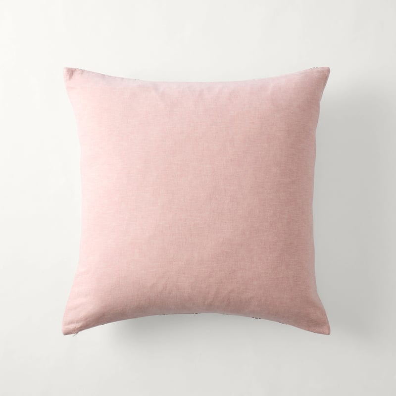 Remi Pink Stripe Linen Cotton Quilted European Pillowcases