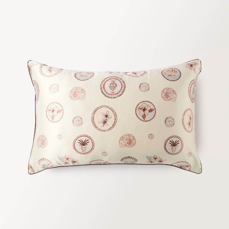 Pure Silk Natural & Chocolate Island Drift Pillowcase