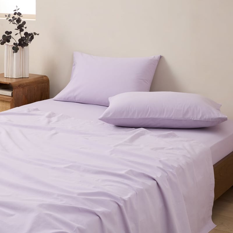 Stonewashed Cotton Misty Lilac Pillowcases