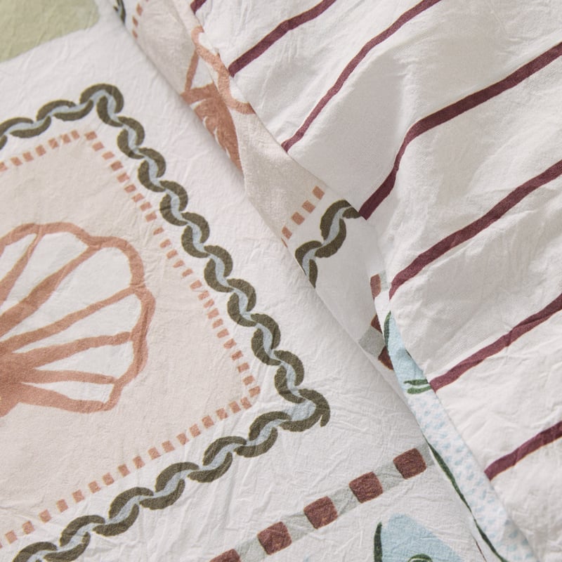 Kora Stonewashed Cotton White Quilt Cover Set + Separates 