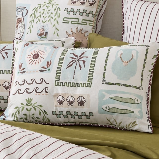Kora Stonewashed Cotton White Quilt Cover Set + Separates 