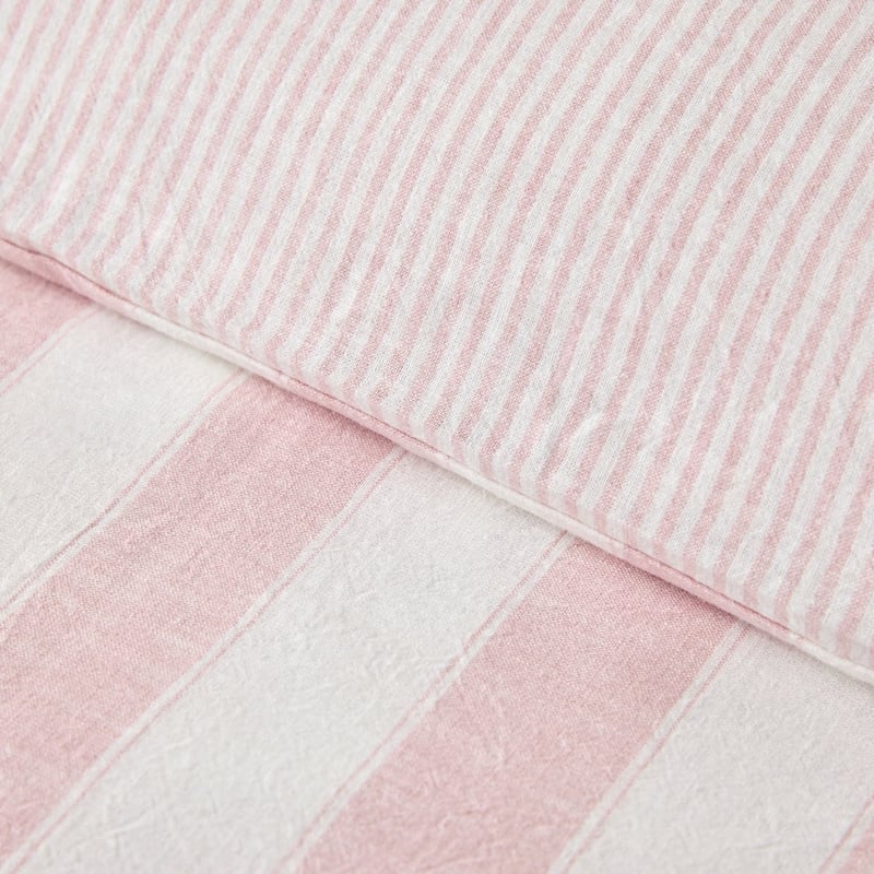 Arden Stripe Pink Linen Cotton Pillowcases