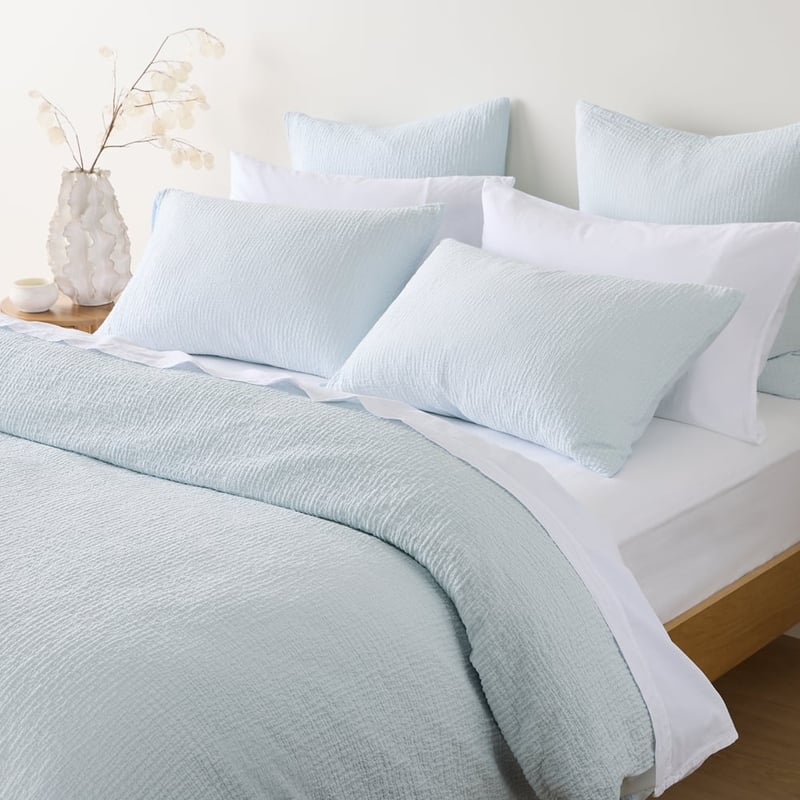 Aspen Ice Blue Quilt Cover Set + Separates