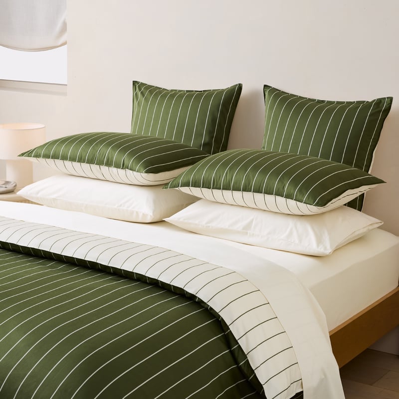 Bayes Chive Stripe Quilt Cover Set