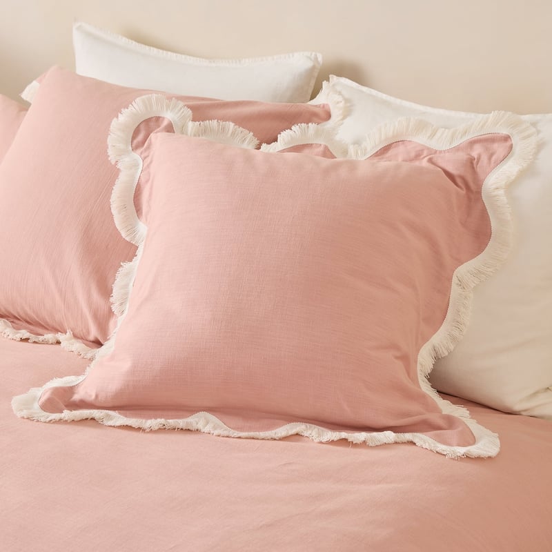 Delilah Dusty Pink Scallop Quilt Cover Set + Separates