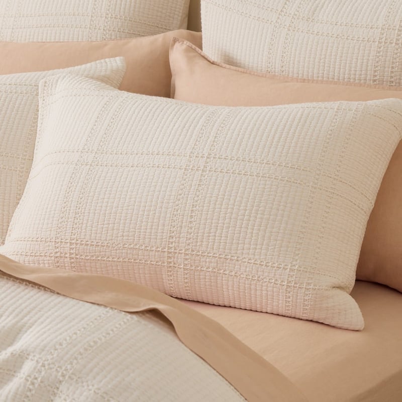 Claudette Natural Quilt Cover Set + Separates