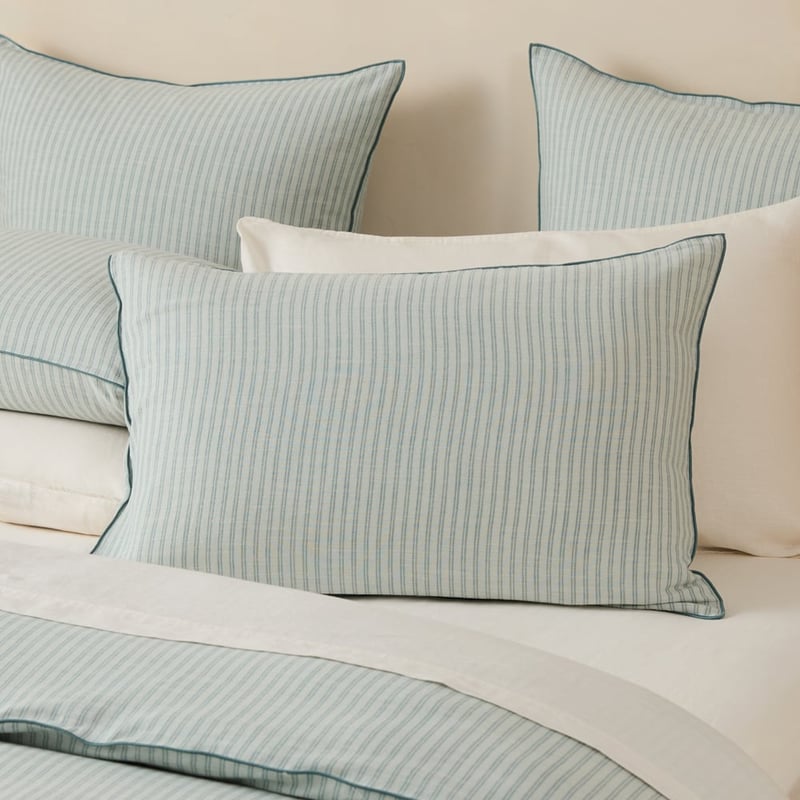 Sasha Mineral Stripe Quilt Cover Set + Separates