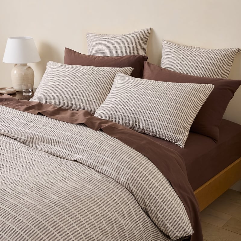 San Remo Chocolate Quilt Cover Set + Separates