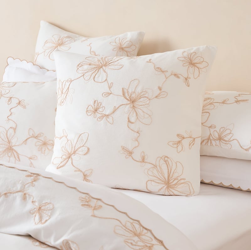 Eleni Embroidered White Pillowcases