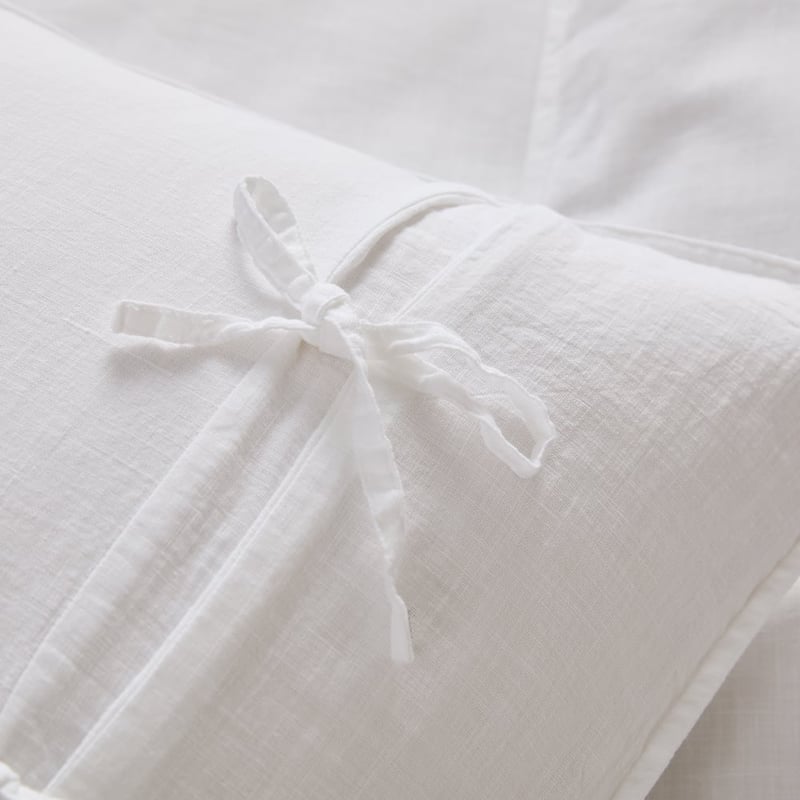 Elisa White Bow Quilt Cover Set + Separates