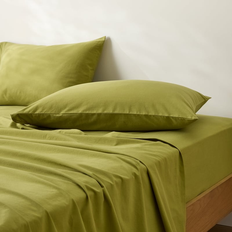 Stonewashed Cotton Bayleaf Sheet Separates