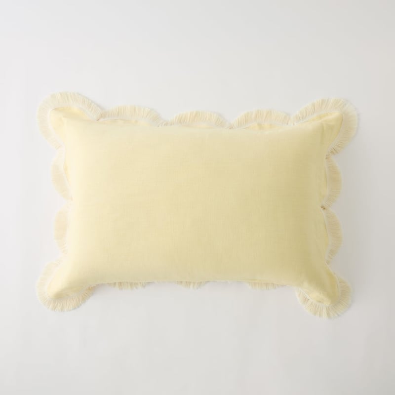 Delilah Lemon Scallop Quilt Cover Set + Separates