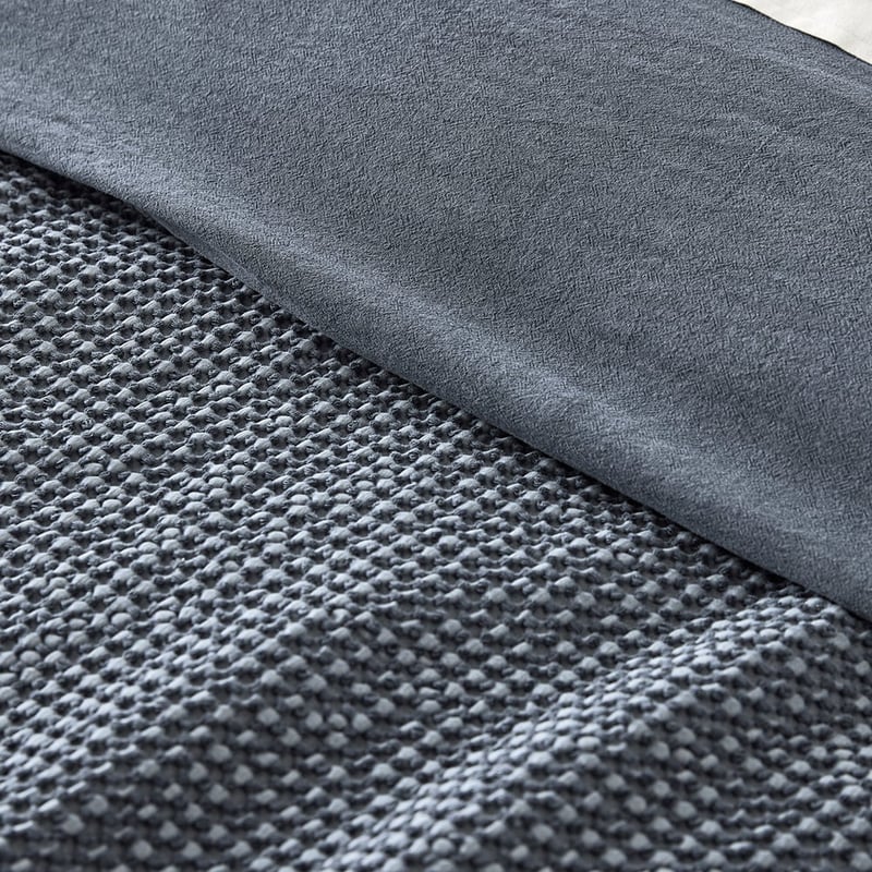 Denver Denim Waffle Quilt Cover Set + Separates