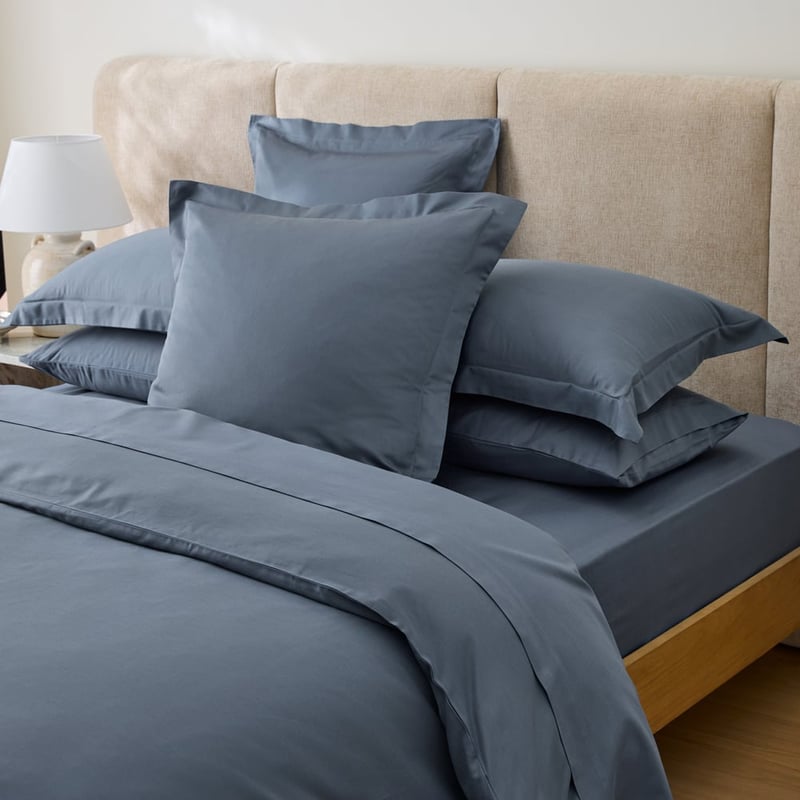 600TC Bamboo Cotton Blue Slate Quilt Cover Separates