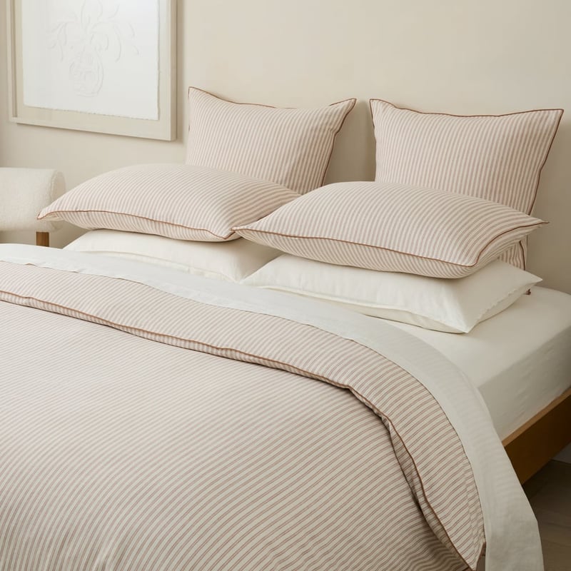Sasha Stripe Brown Sugar Quilt Cover Set + Separates 