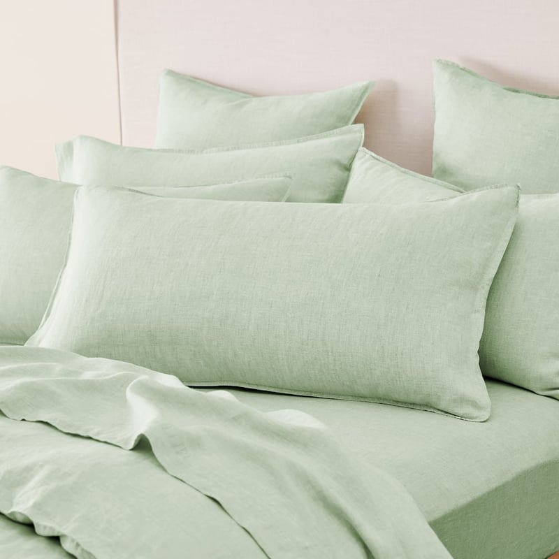Vintage Washed Linen Mineral Quilt Cover Separates