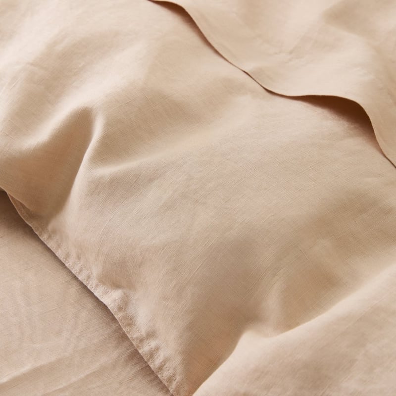Vintage Washed Linen Macadamia Quilt Cover Separates