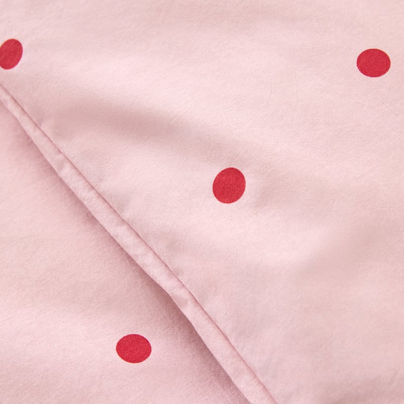 Stonewashed Cotton Peony & Salsa Spot Quilt Cover Separates