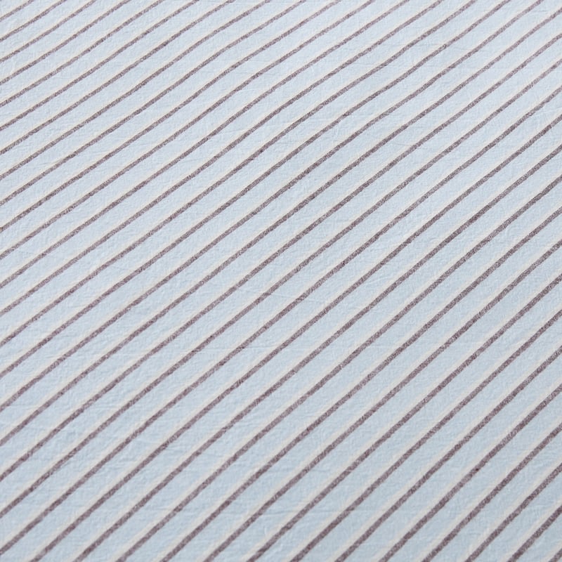 Stonewashed Cotton Blue & Chocolate Thin Stripe Quilt Cover Separates 