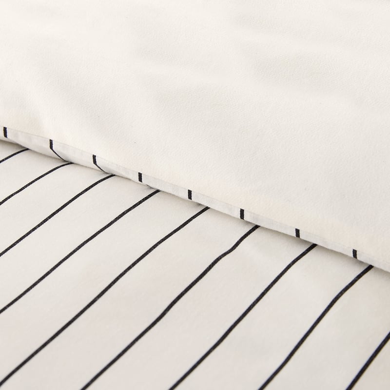 Bamboo Cotton Coconut & Onyx Stripe Pillowcase