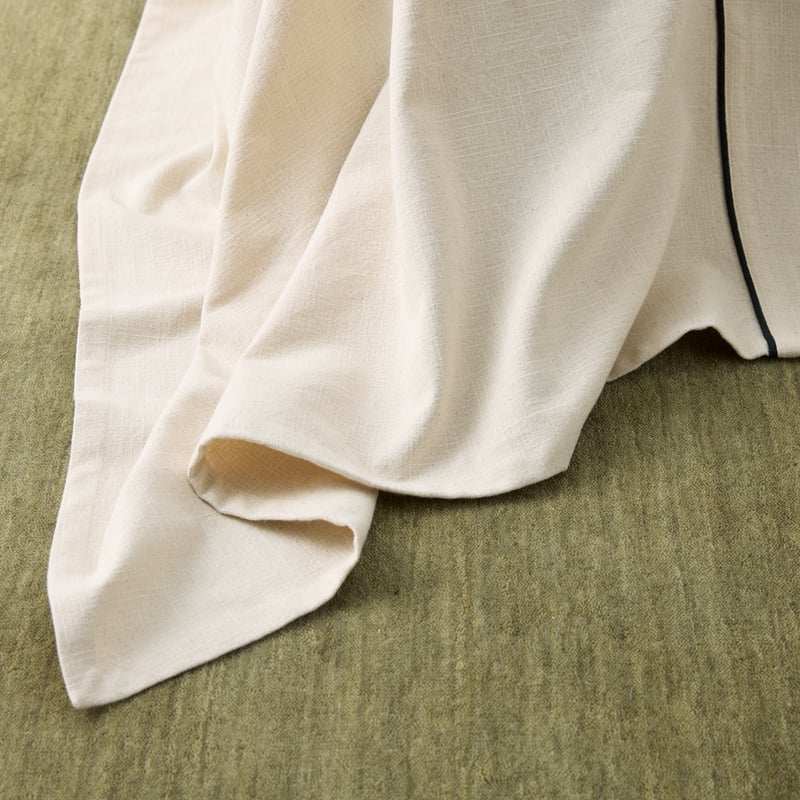 Cleo Natural & Black Piped Bedcover Separates