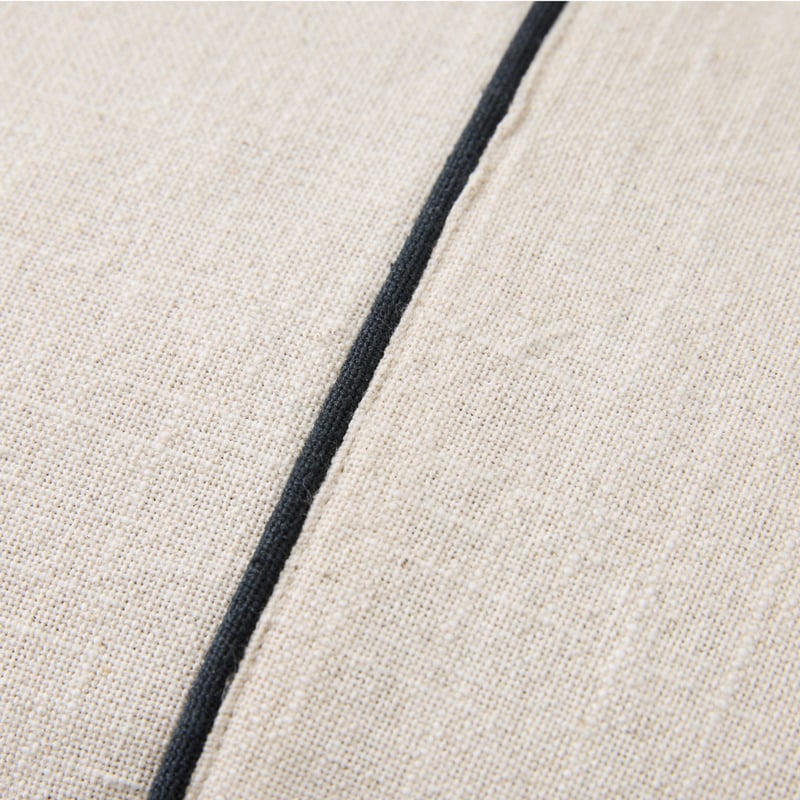 Cleo Natural & Black Piped Bedcover Separates