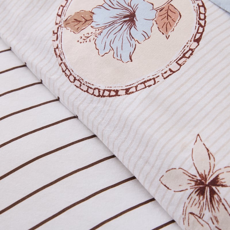 Island Drift Chocolate & Blue Quilt Cover Set + Separates