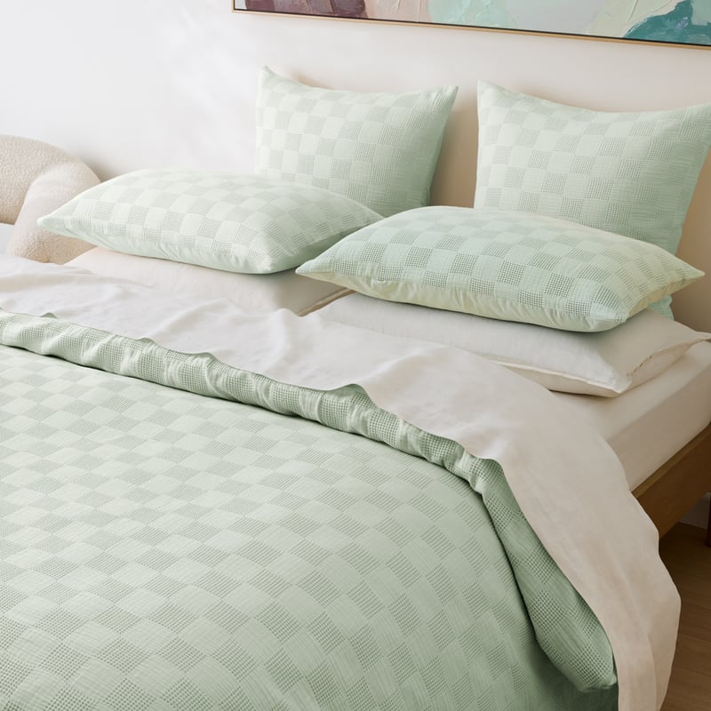 Koban Mint Quilt Cover Set + Separates