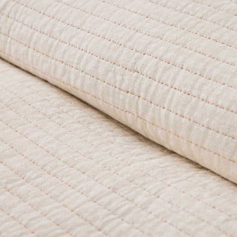 Ravi Natural Quilted Quilt Cover Set + Separates