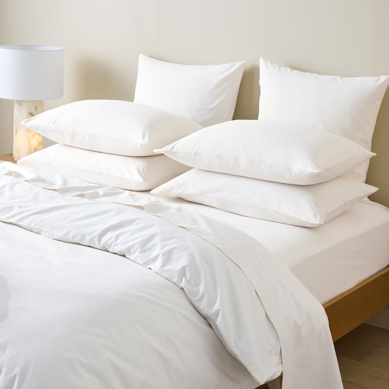 Stonewashed Cotton White Quilt Cover Separates