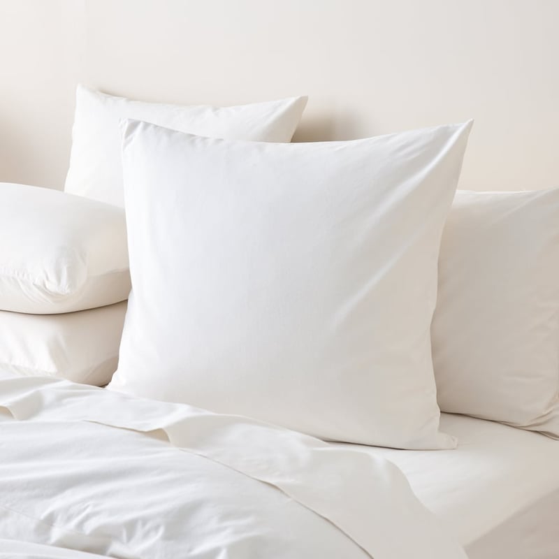 Stonewashed Cotton White Pillowcase