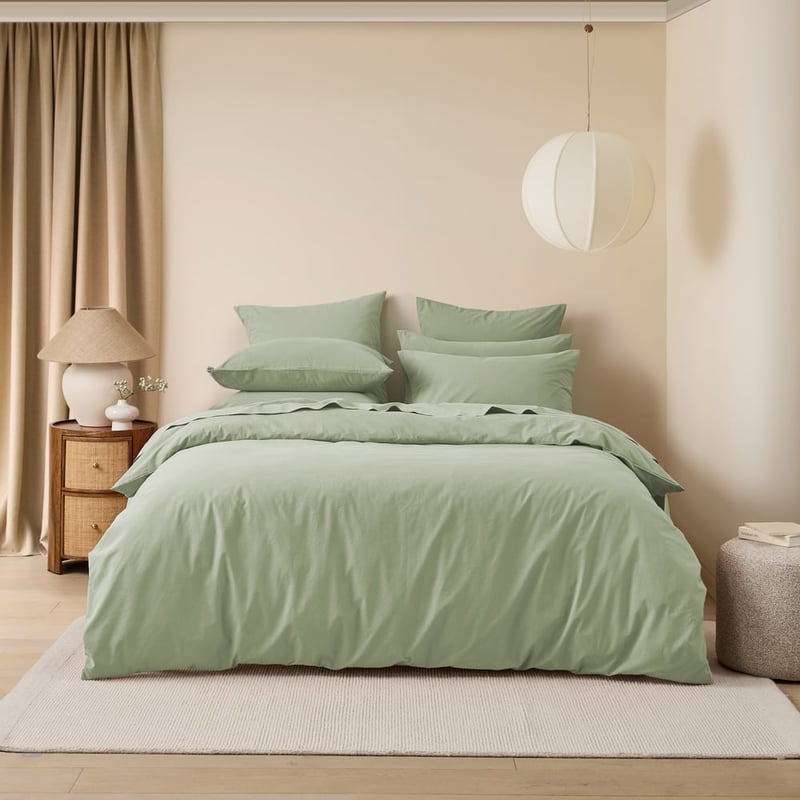 Stonewashed Cotton Gumleaf Quilt Cover Separates