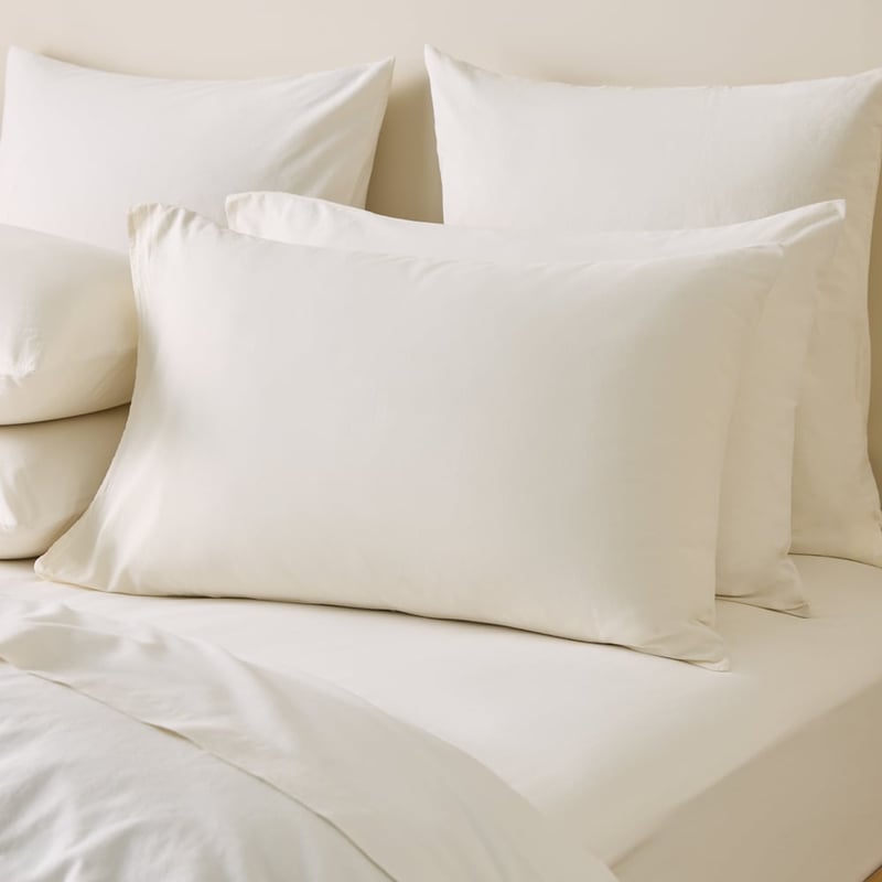 Stonewashed Cotton Coconut Pillowcases