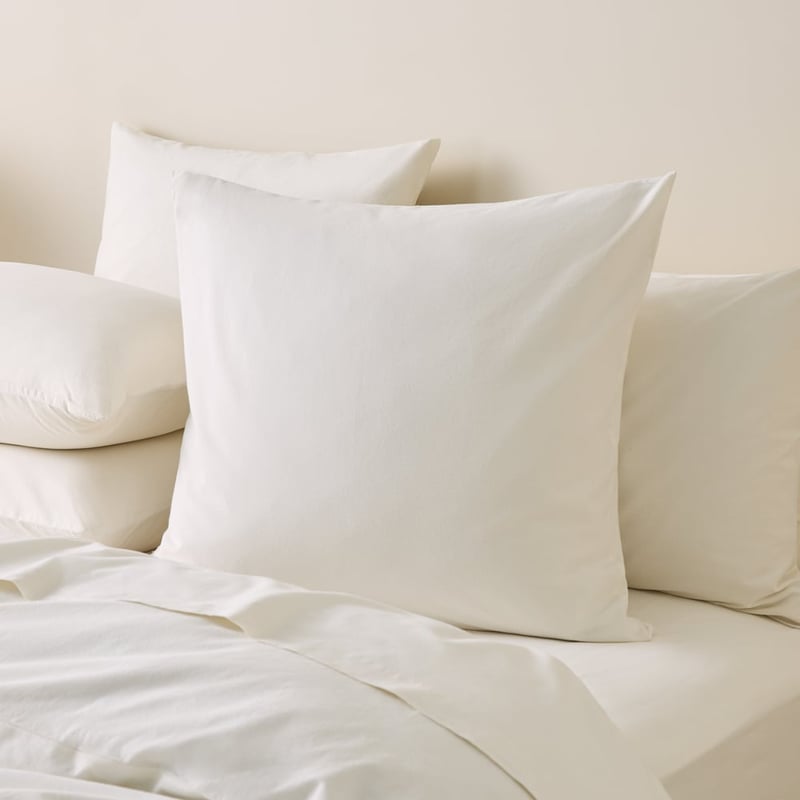 Stonewashed Cotton Coconut Pillowcases