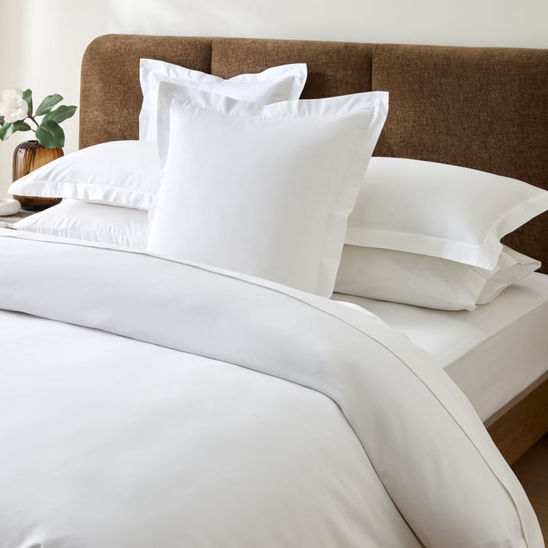 600TC Bamboo Cotton White Quilt Cover Separates
