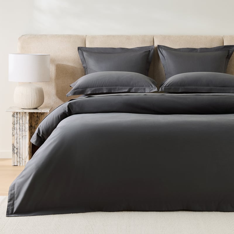 600TC Bamboo Cotton Charcoal Quilt Cover Separates