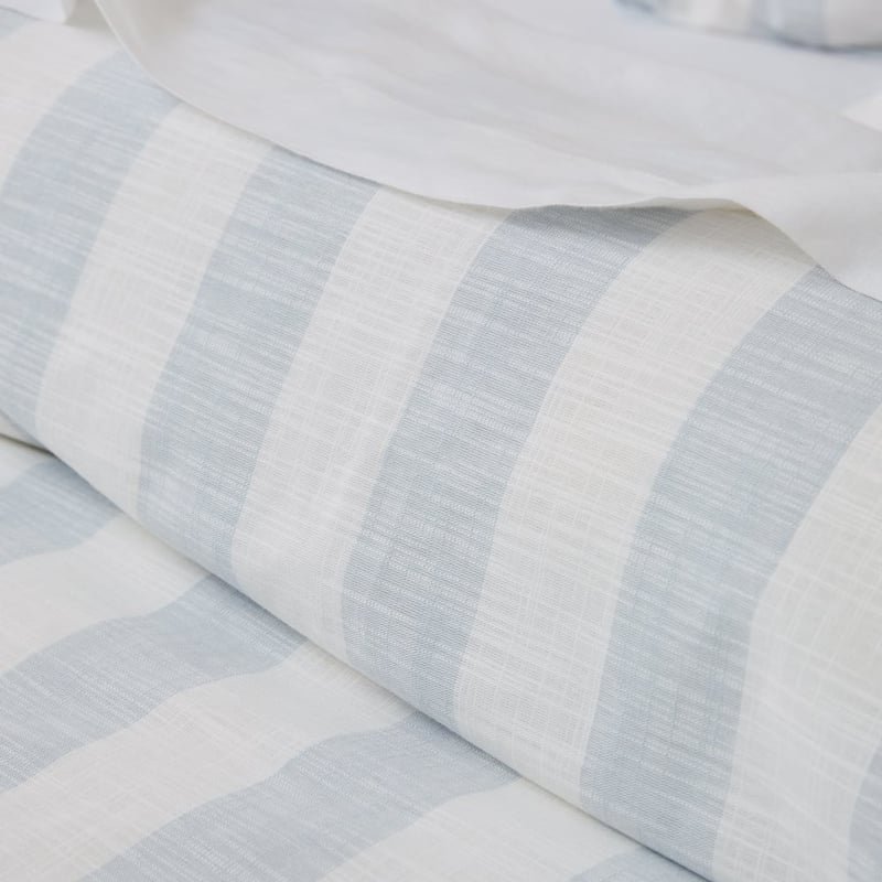 Frankie Scallop Dusty Blue Quilt Cover Set + Separates