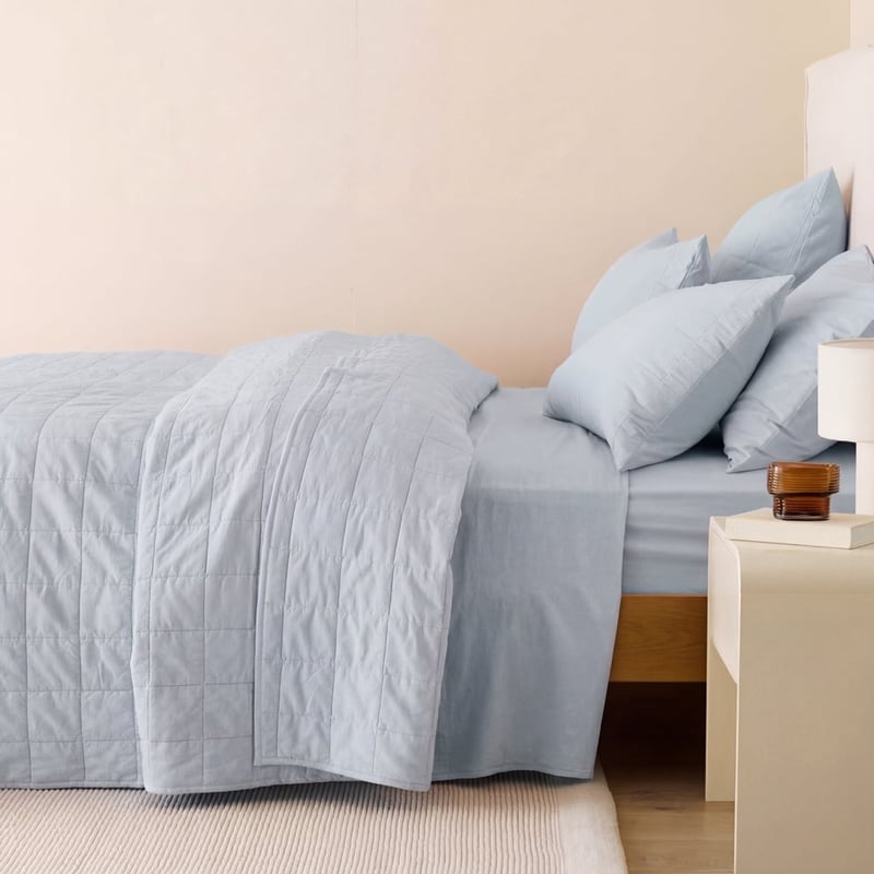 Stonewashed Cotton Coast Quilted Pillowcase