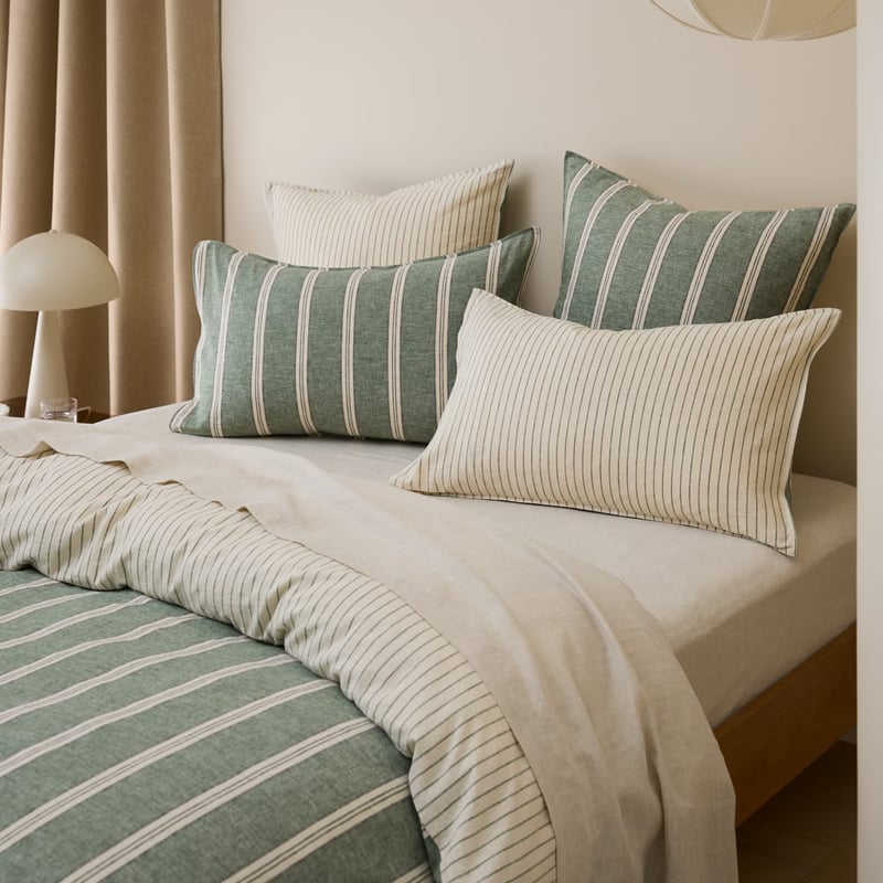 Linen Cotton Ivy Stripe Quilt Cover Set + Separates