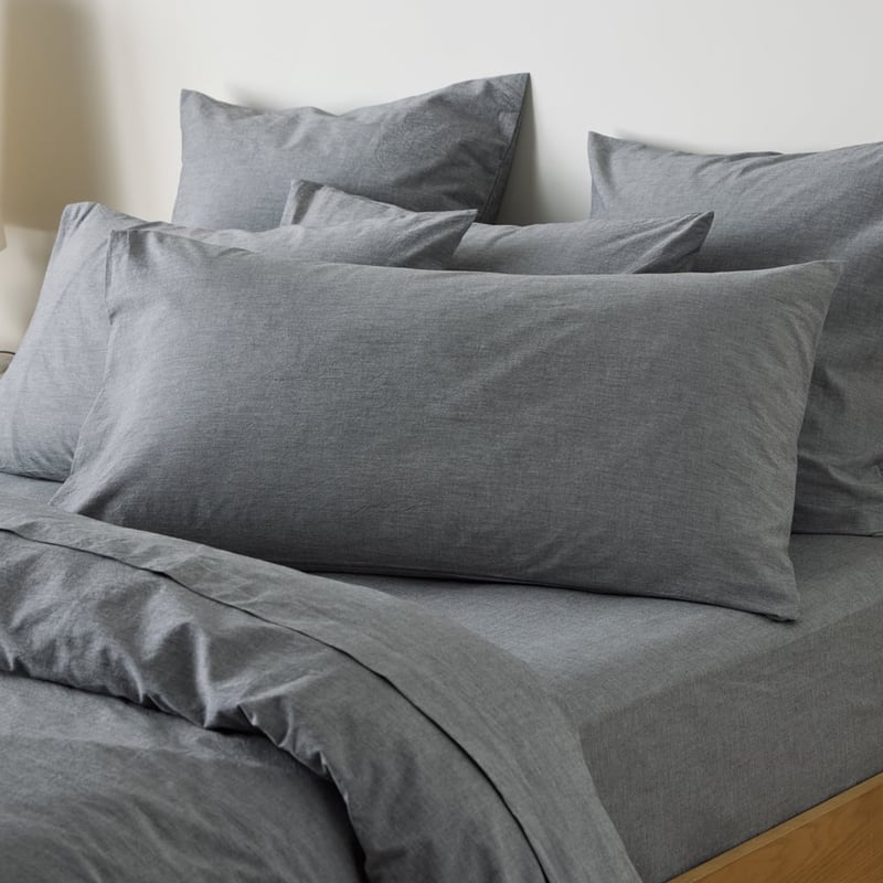 Stonewashed Cotton Salt & Pepper Quilt Cover Separates