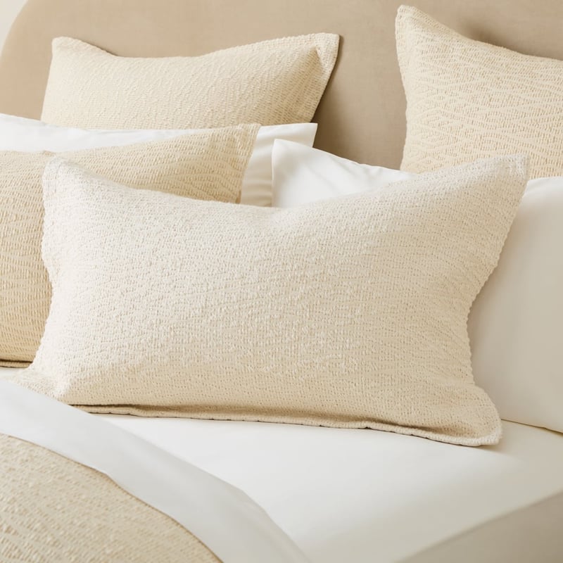 Koda Textured Natural Quilt Cover Set + Separates