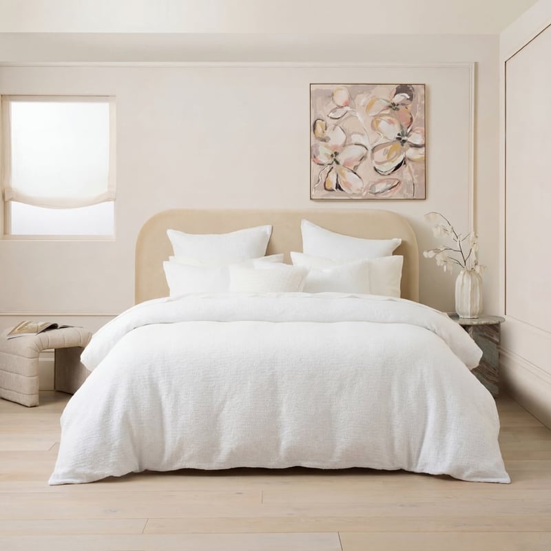 Koda Textured White Quilt Cover Set + Separates