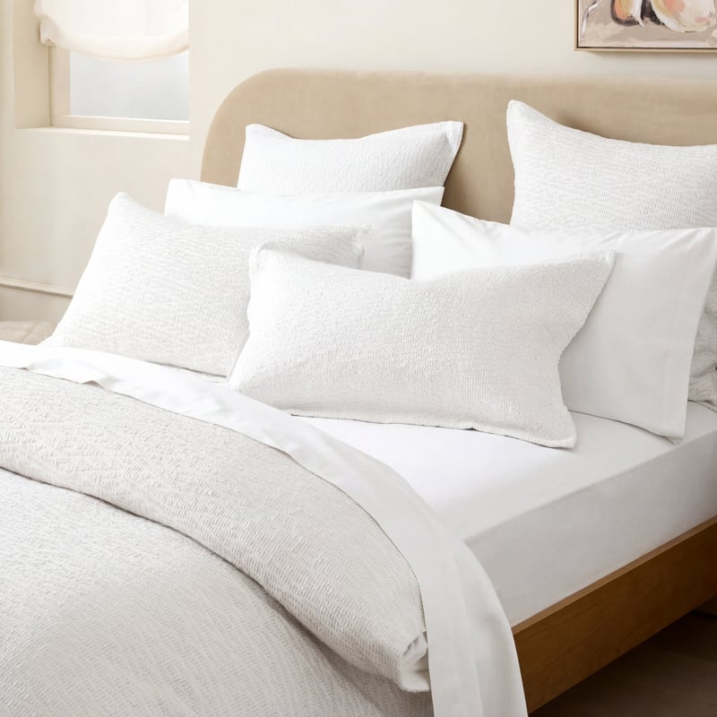 Koda Textured White Quilt Cover Set + Separates